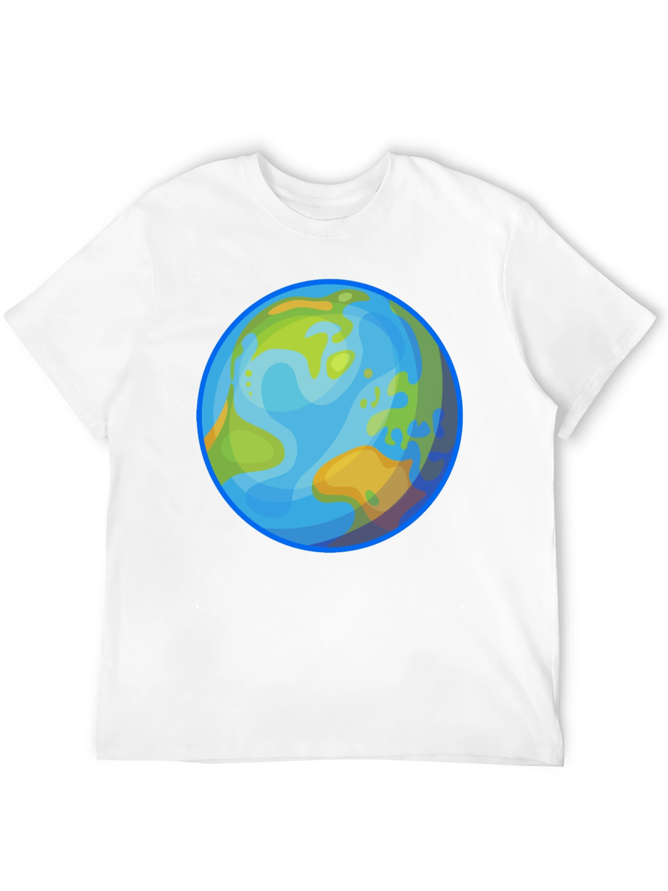 Earth Cartoon Graphic Black T-Shirt