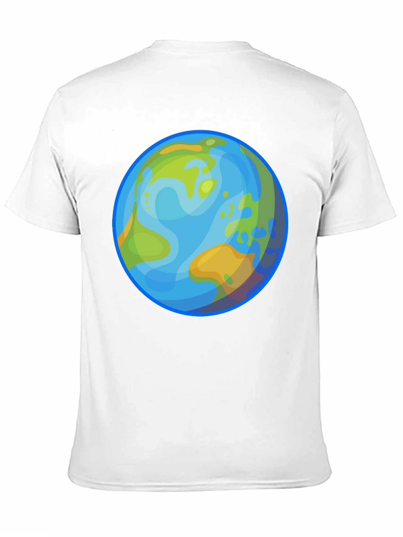 Earth Cartoon Graphic Black T-Shirt