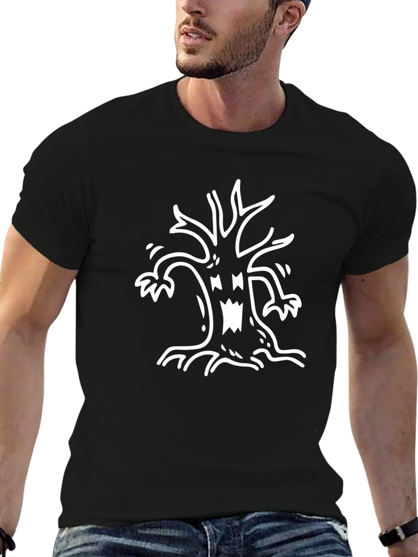 Spooky Tree Graphic Tee - Halloween Shirt
