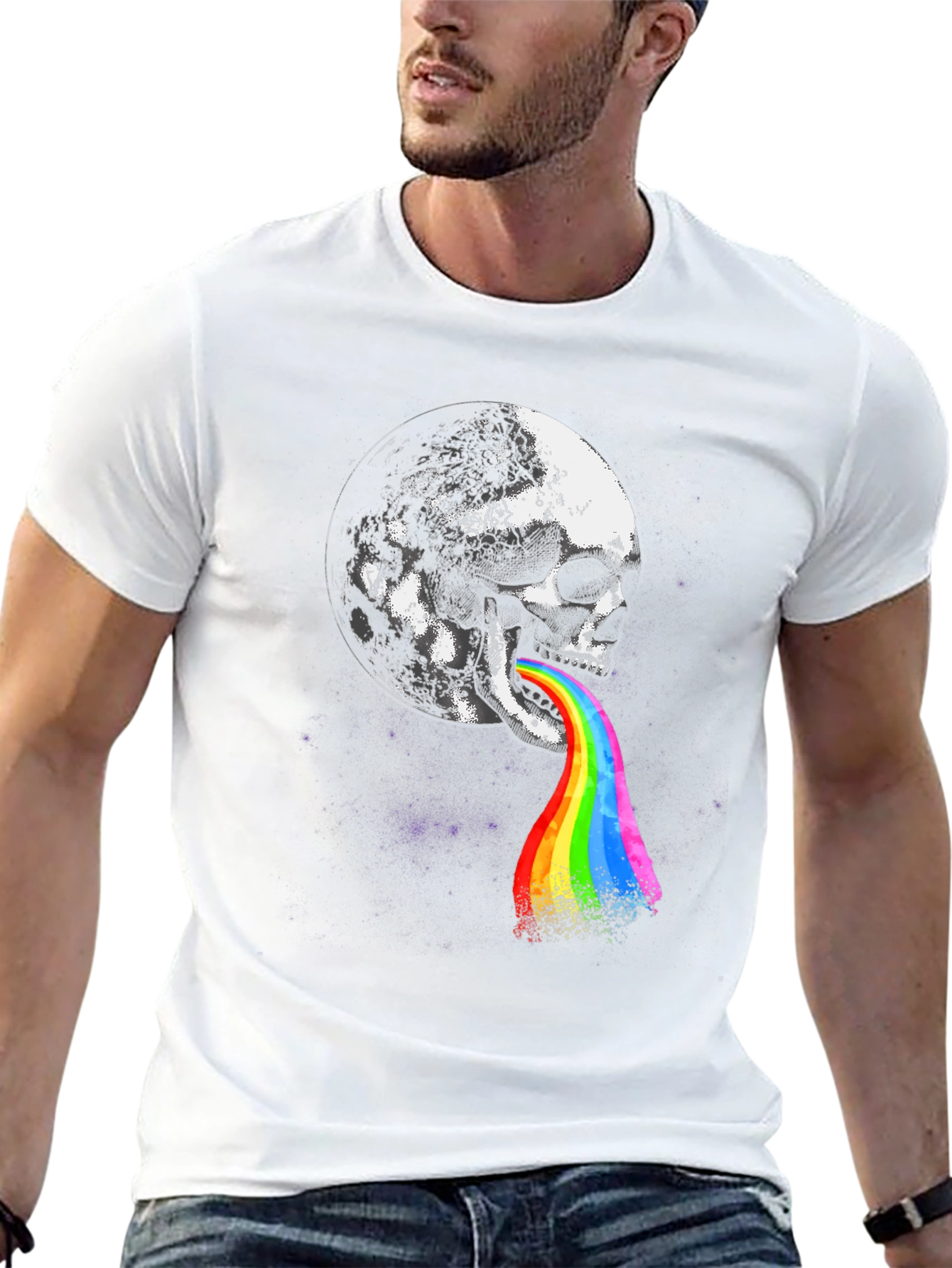 Skull Moon Rainbow T-Shirt