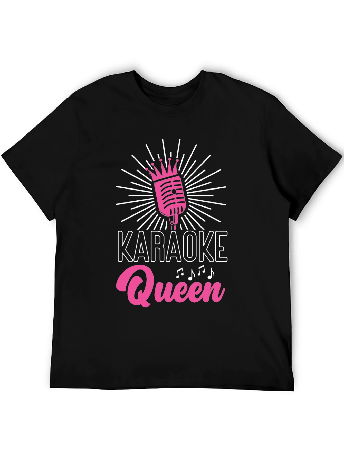 Karaoke Queen Black T-Shirt - Music Lover Gift