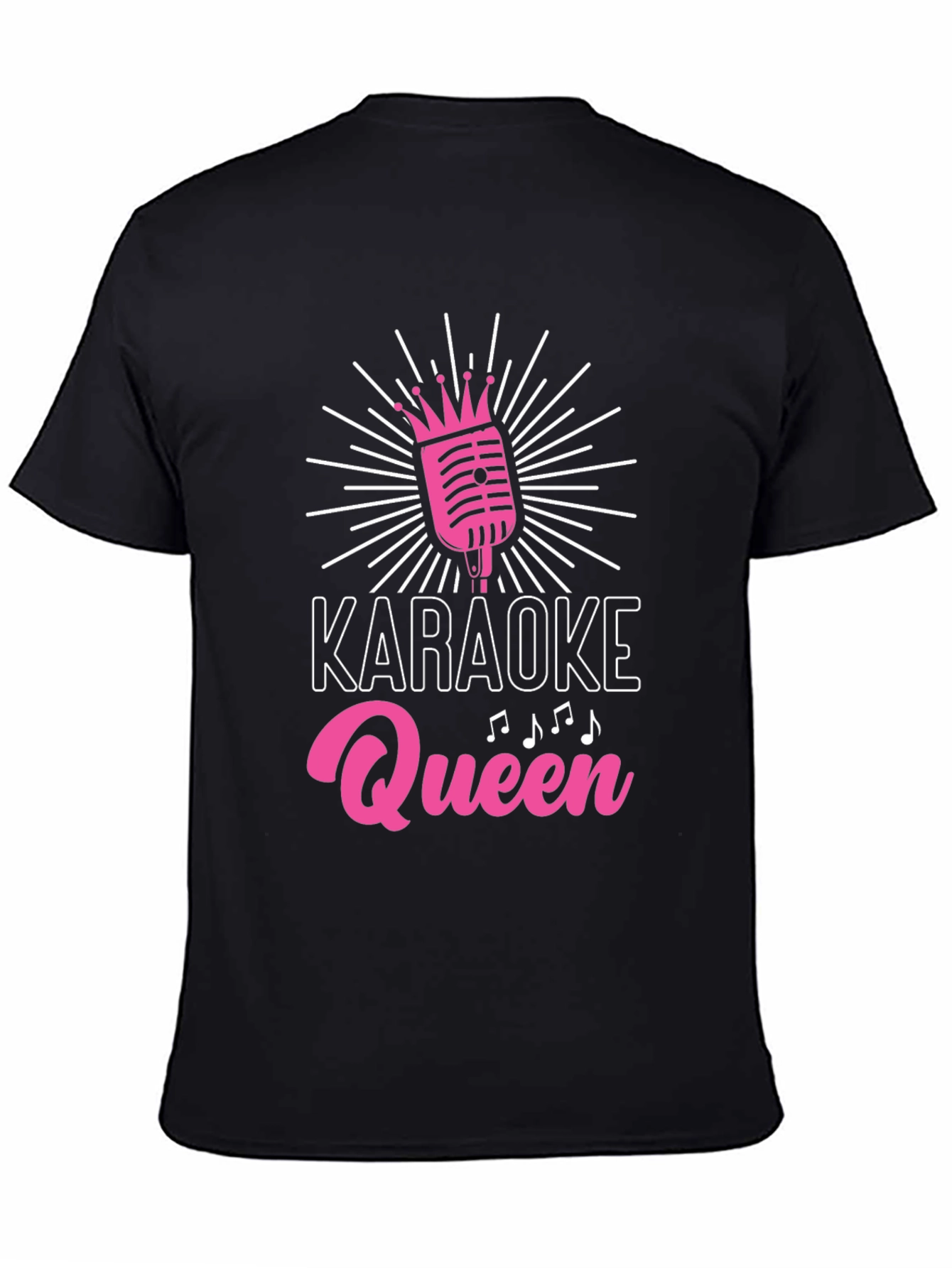 Karaoke Queen Black T-Shirt - Music Lover Gift