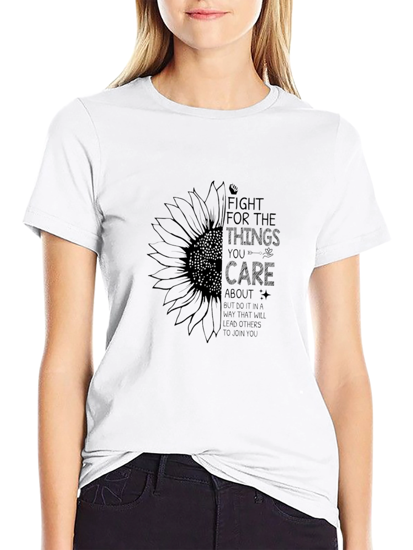 Sunflower Fight For Things You Care Graphic Tee