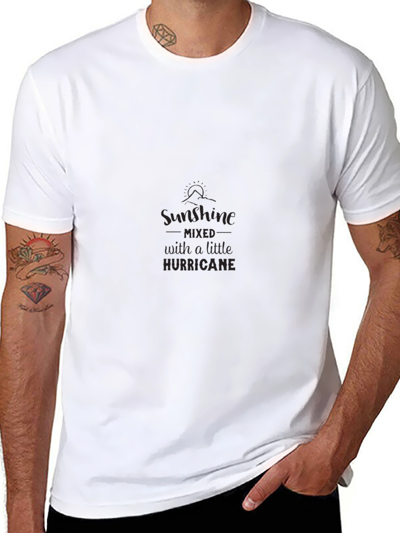 Sunshine & Hurricane Graphic Black T-Shirt
