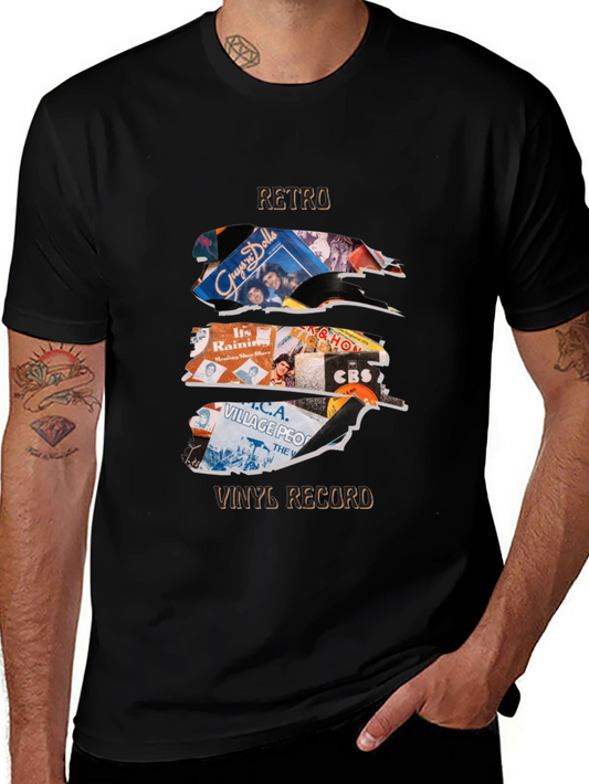 Retro Vinyl Record Graphic Tee - Classic Music Lover Shirt