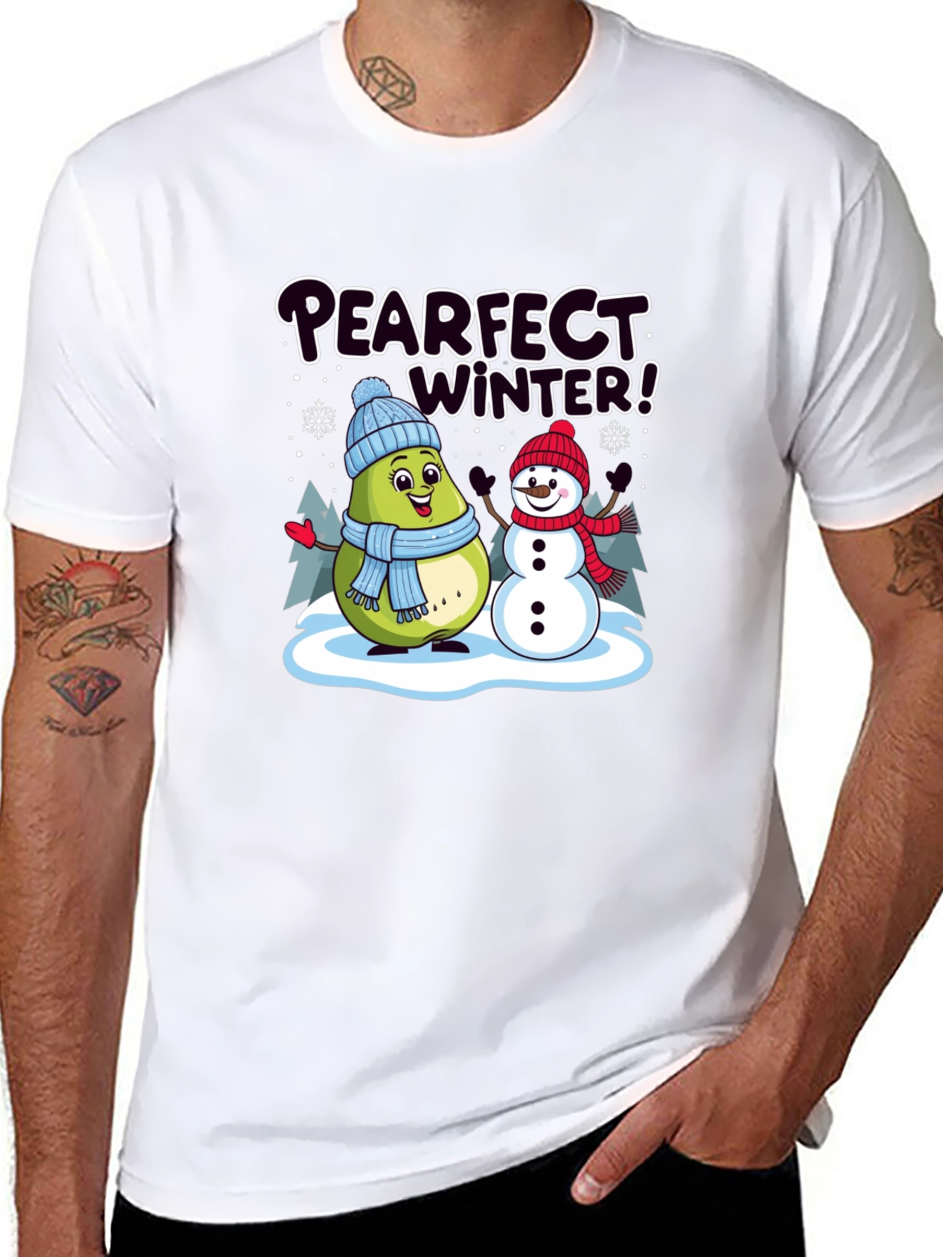 Pearfect Winter Graphic T-Shirt