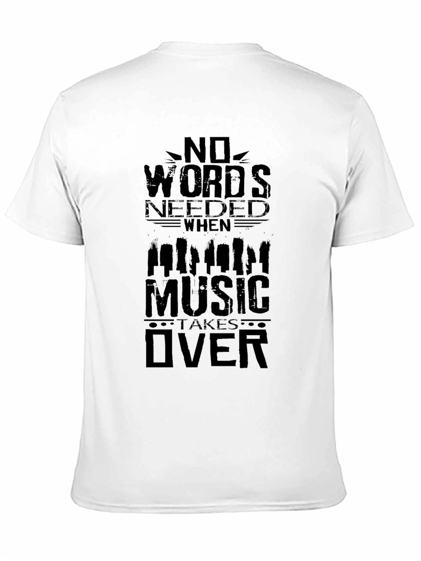 Music Takes Over Graphic Tee - Black