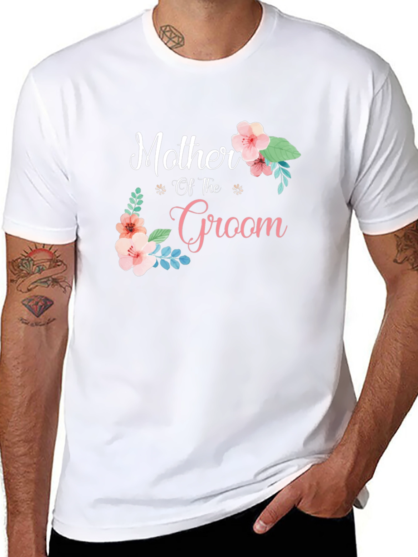 Mother of the Groom T-Shirt Floral Design