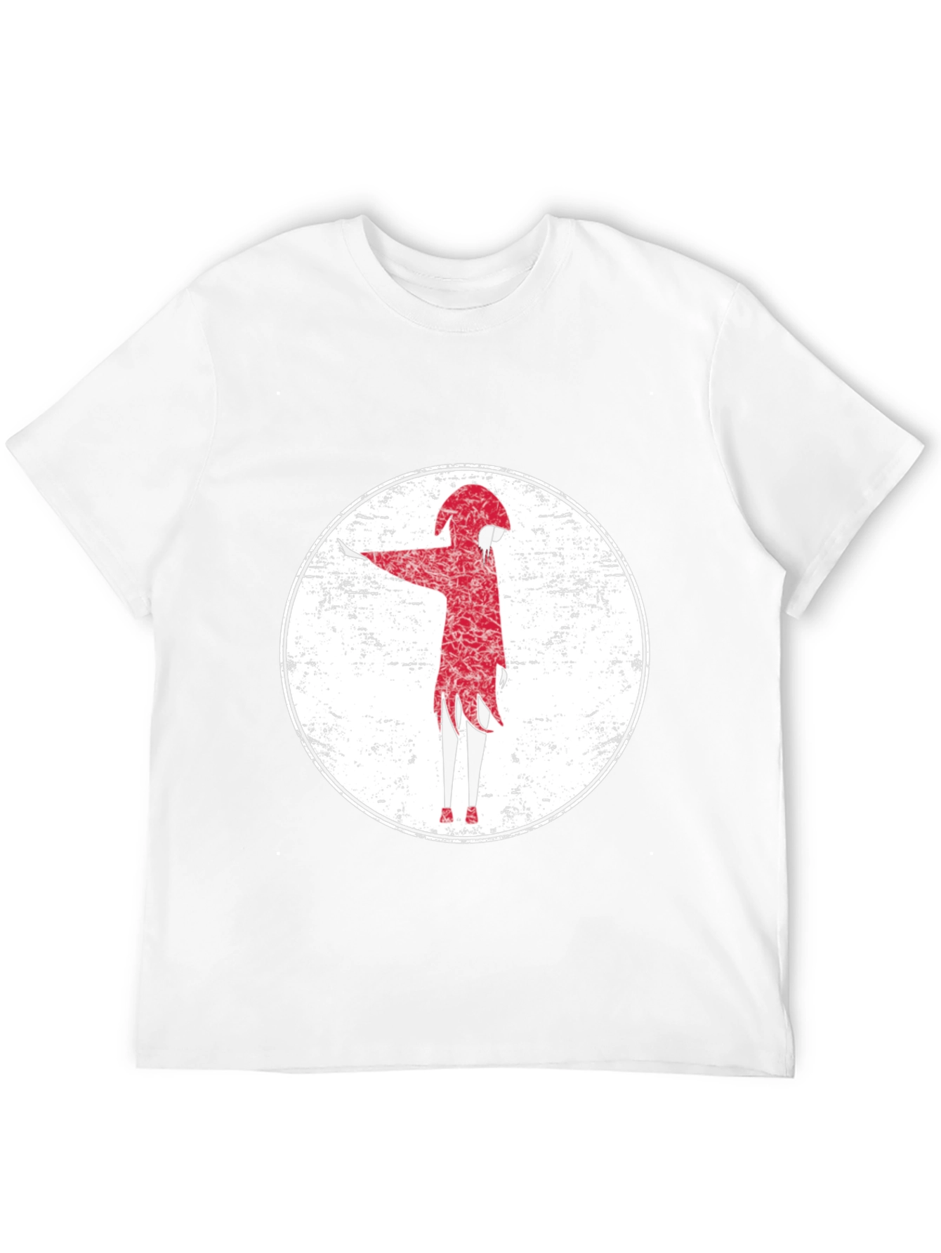 Red Figure Graphic Tee - Grunge Style