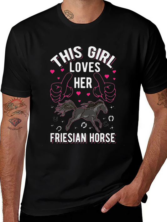 This Girl Loves Her Friesian Horse T-Shirt