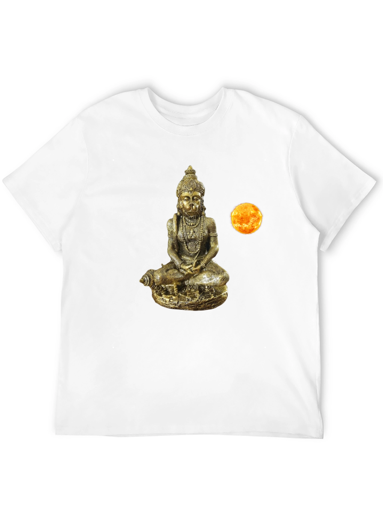 Hanuman Gold Statue Graphic Tee