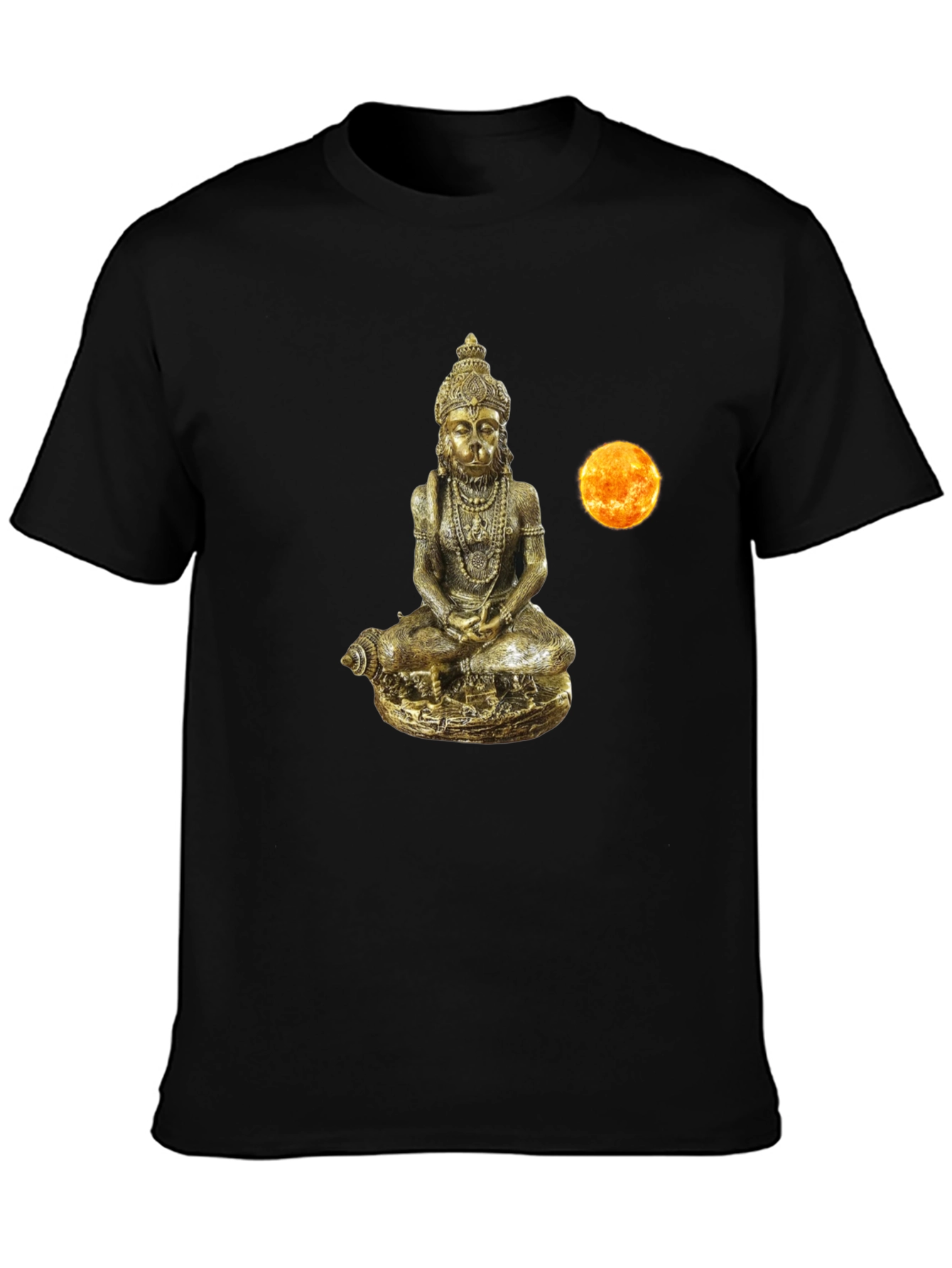 Hanuman Gold Statue Graphic Tee