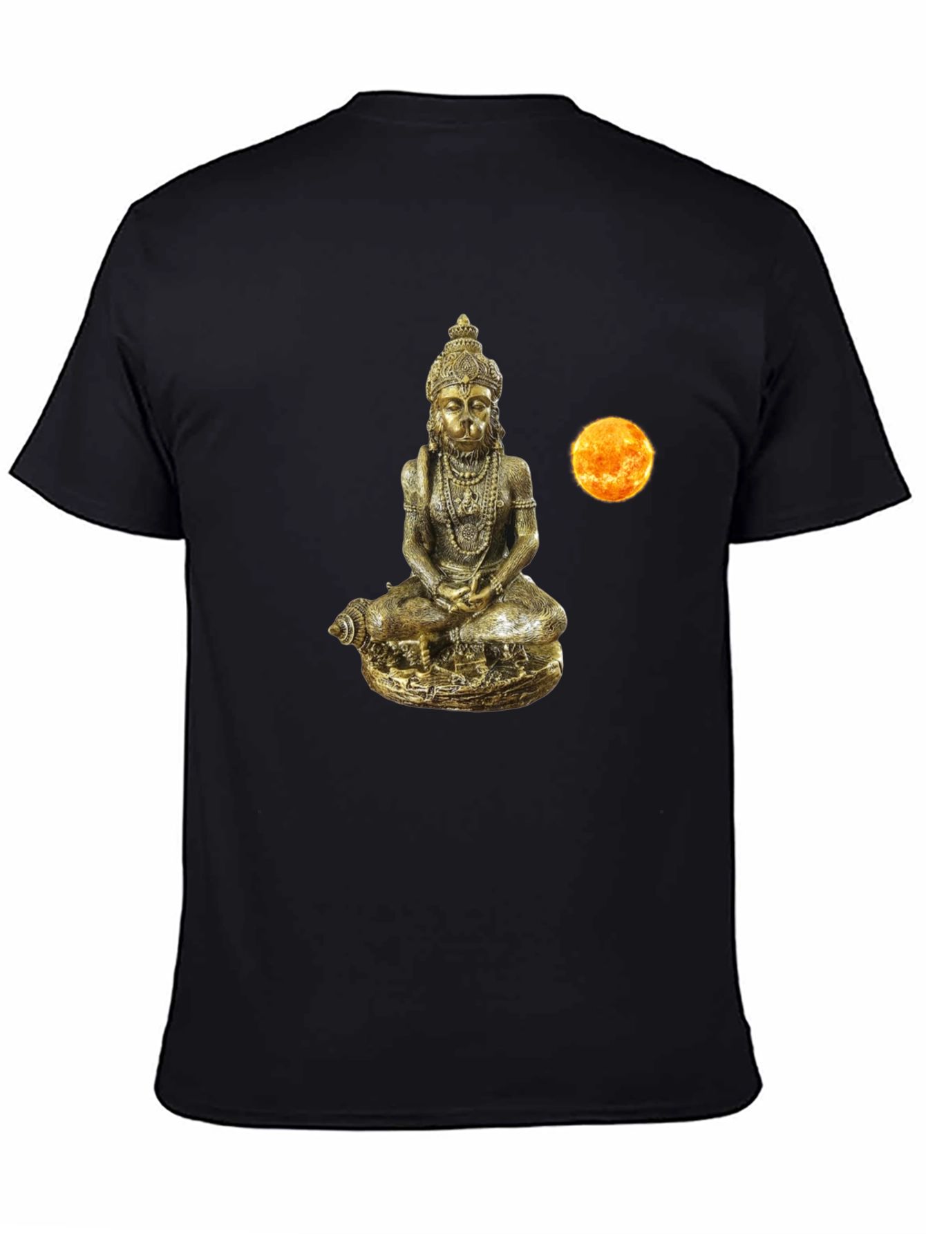 Hanuman Gold Statue Graphic Tee
