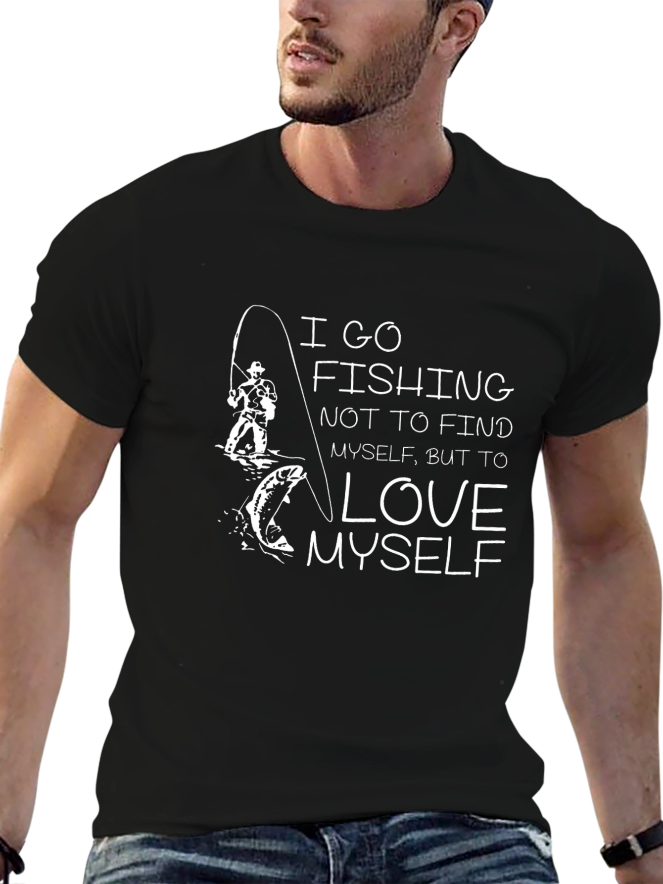 Fishing Graphic Tee: I Go Fishing To Love Myself