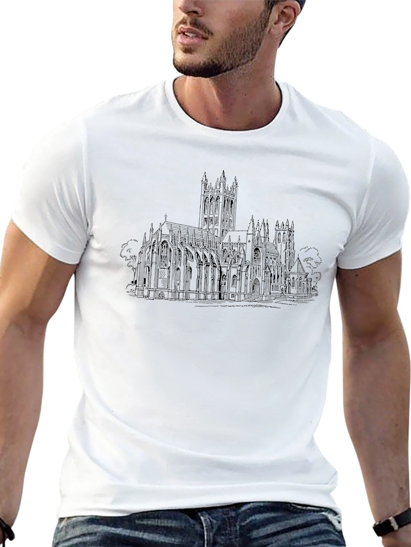 Cathedral Sketch T-Shirt - Classic Black Tee