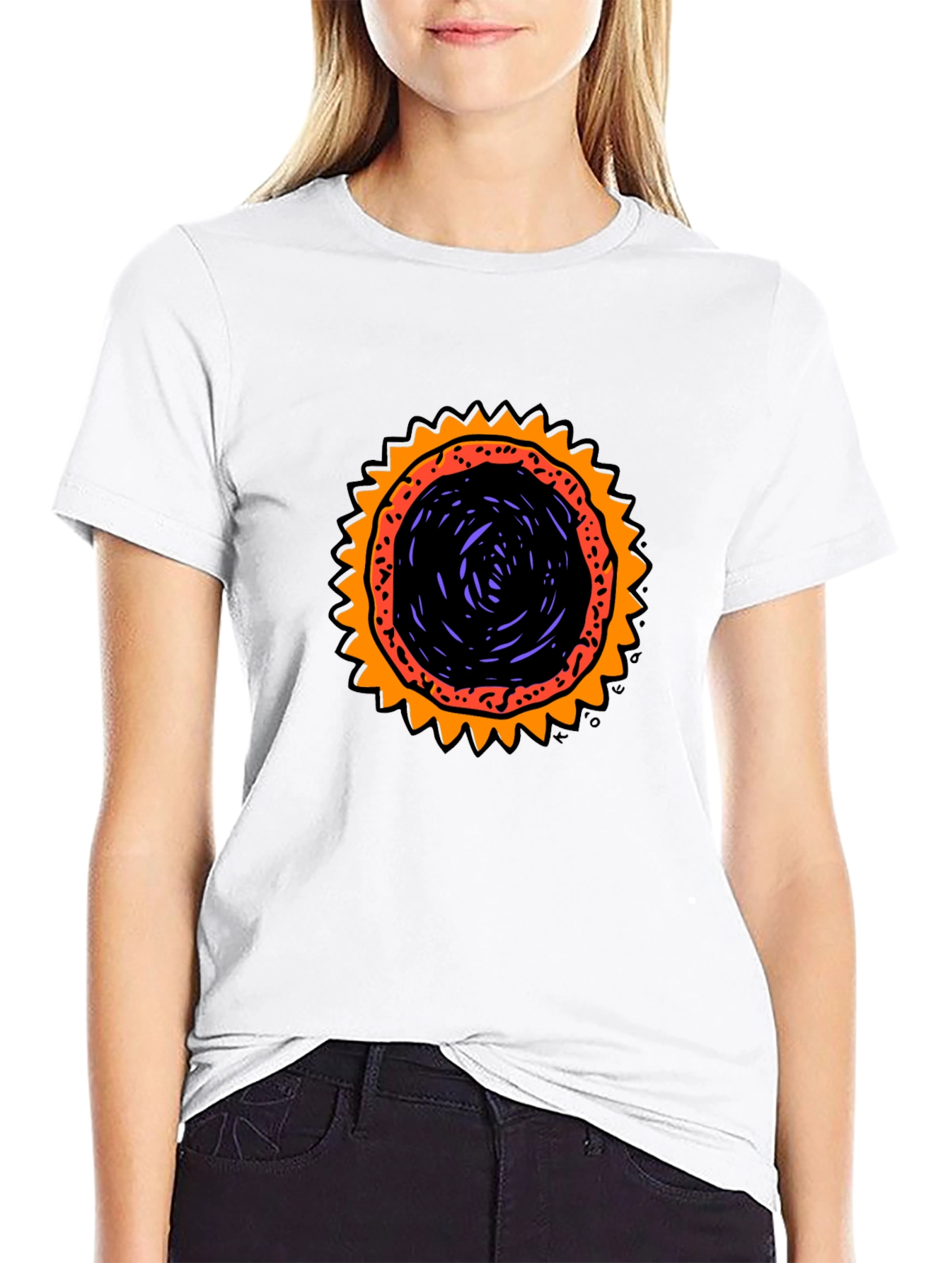 Graphic Sunburst T-Shirt - Black
