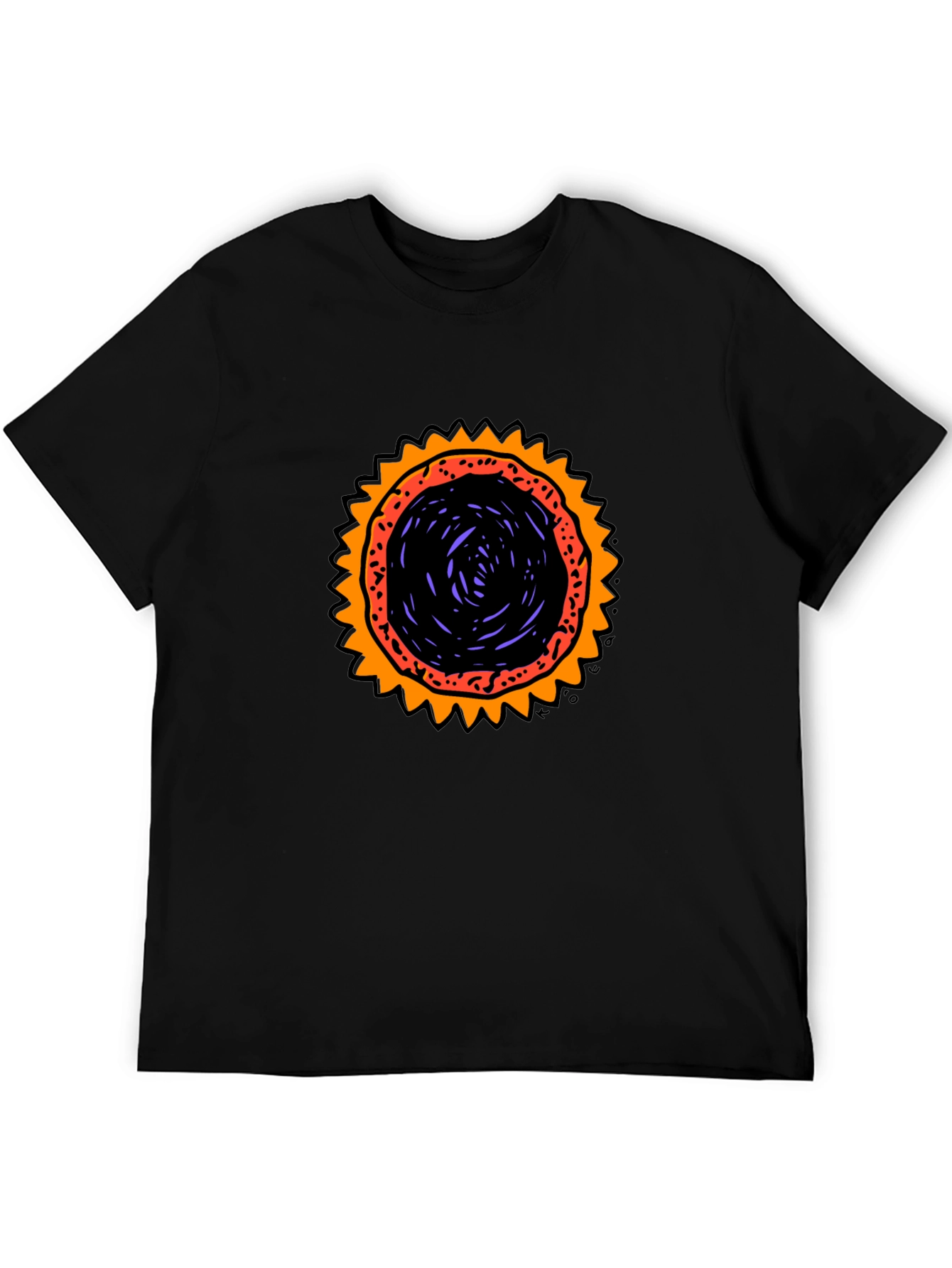 Graphic Sunburst T-Shirt - Black