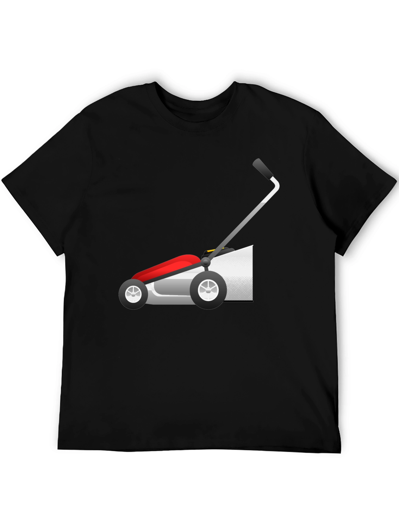 Lawn Mower Graphic Tee - Black Cotton Blend