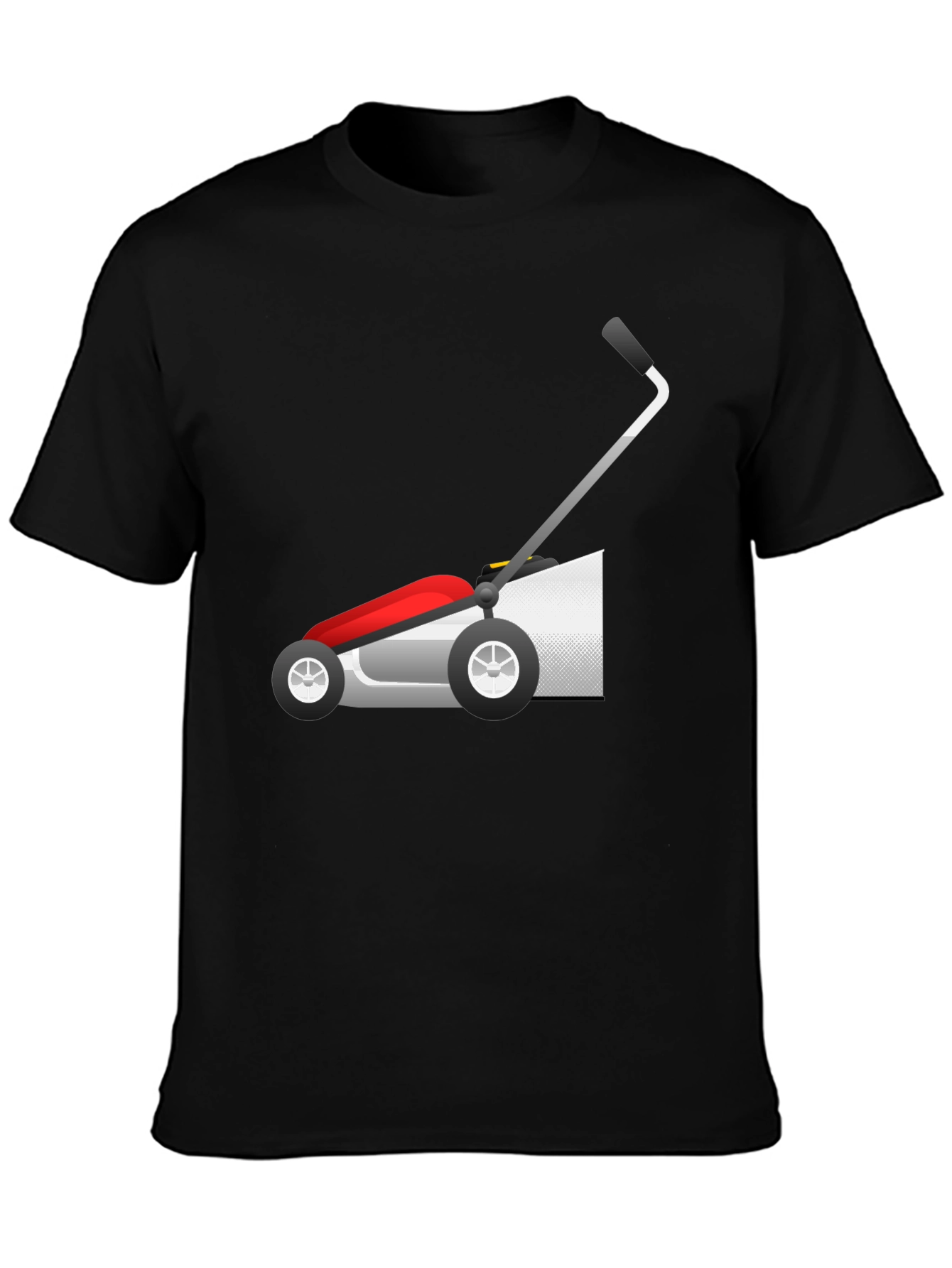 Lawn Mower Graphic Tee - Black Cotton Blend