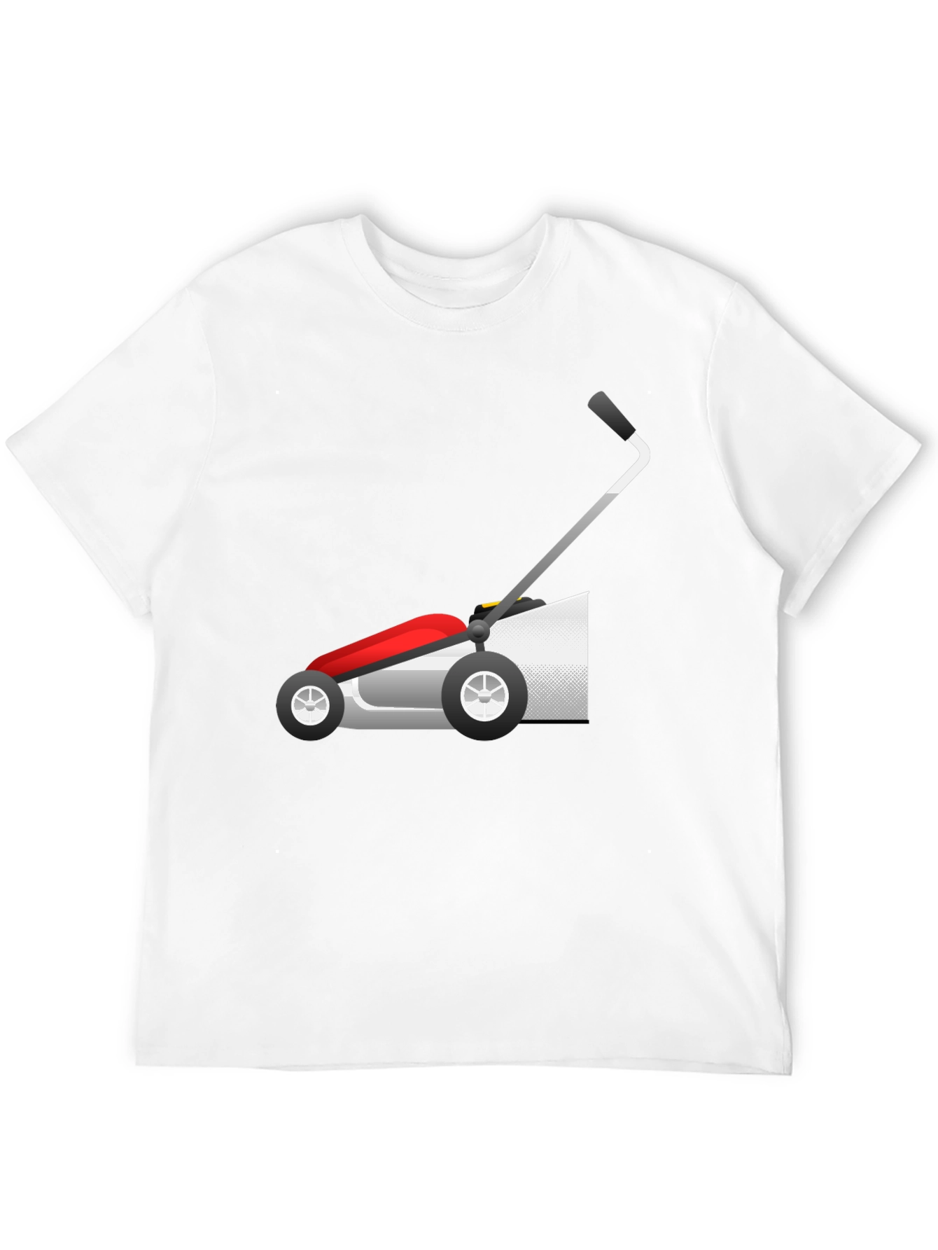 Lawn Mower Graphic Tee - Black Cotton Blend
