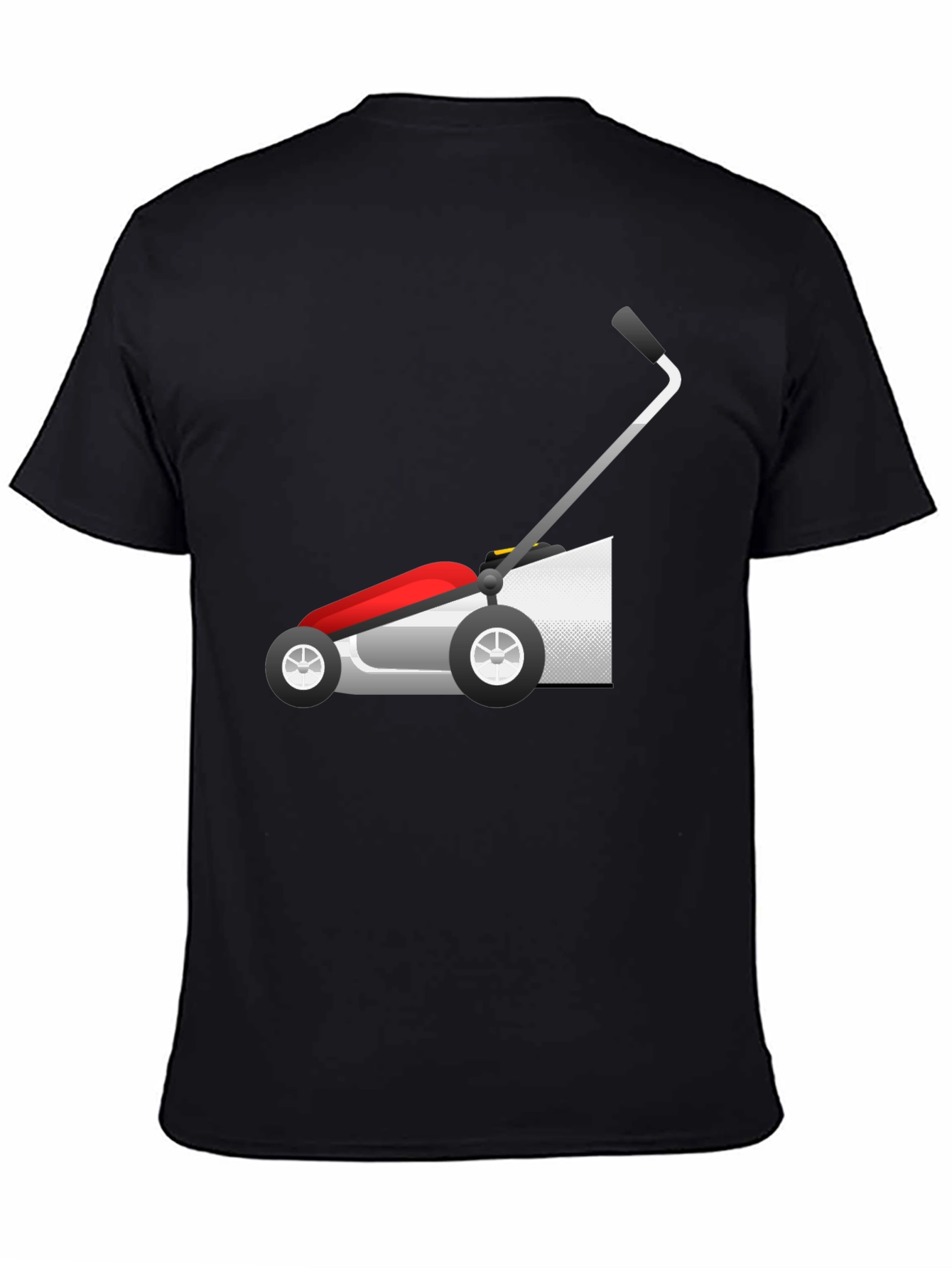 Lawn Mower Graphic Tee - Black Cotton Blend