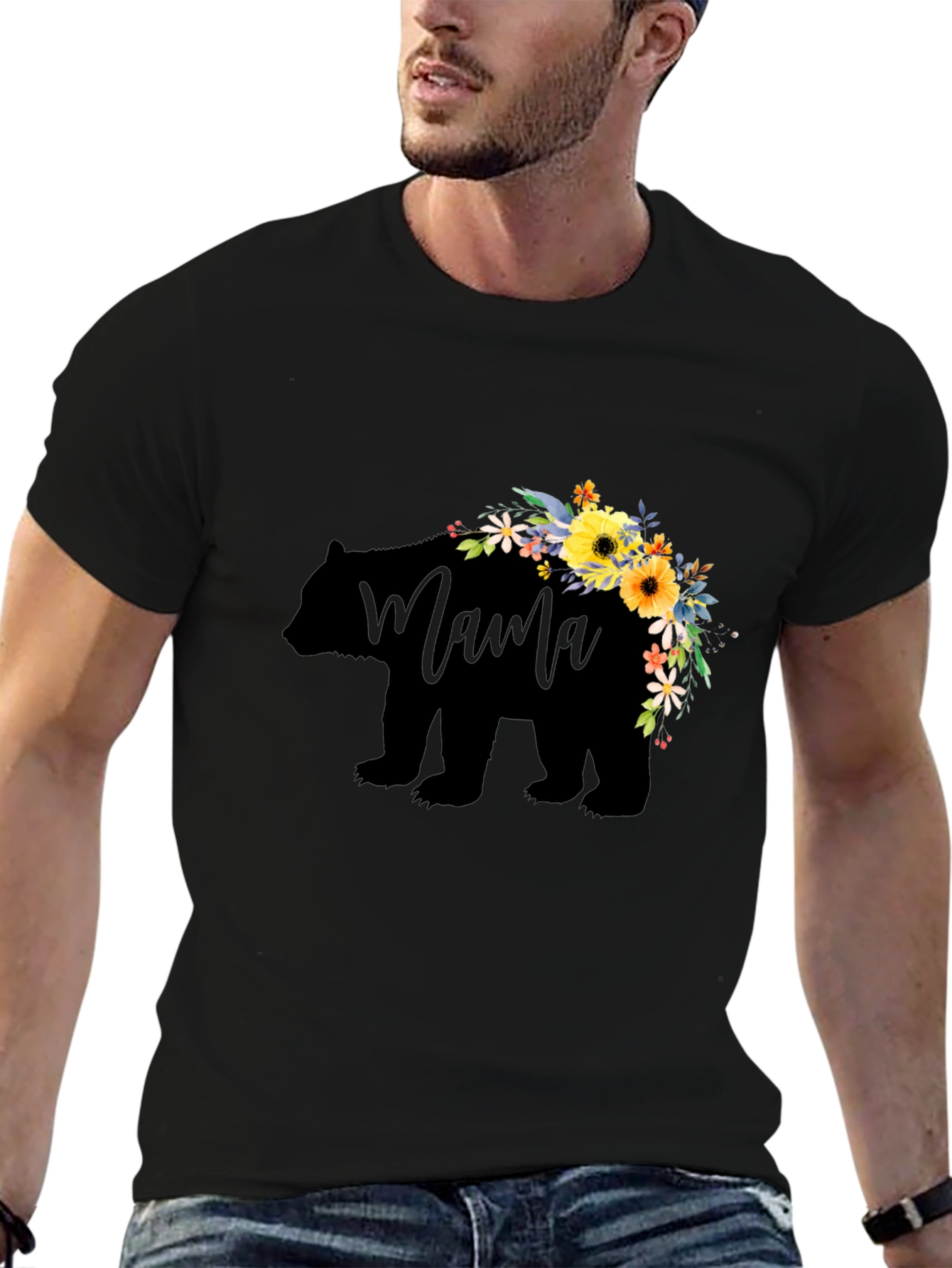 Mama Bear Floral Graphic T-Shirt