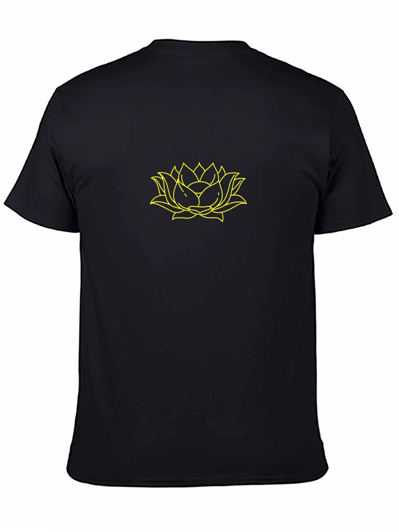 Lotus Flower Graphic Tee - Black