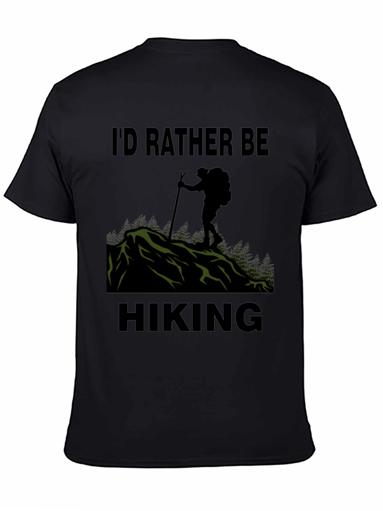 Id Rather Be Hiking T-Shirt - Black