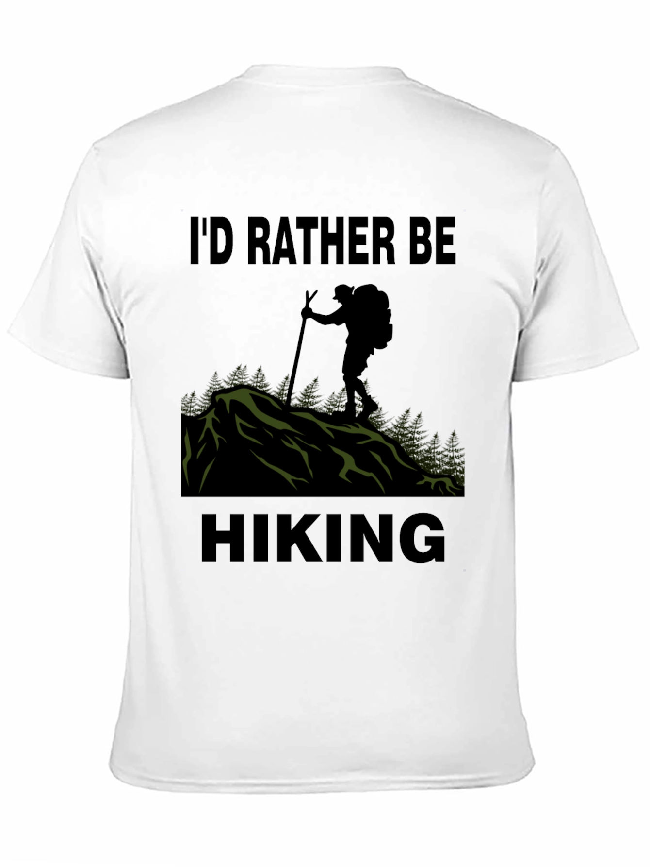 Id Rather Be Hiking T-Shirt - Black