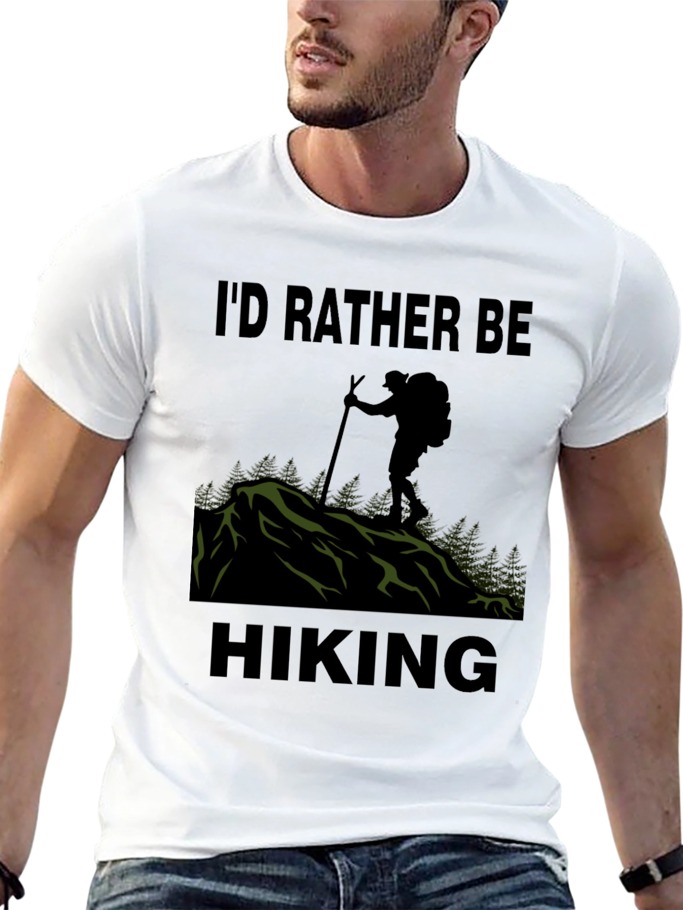Id Rather Be Hiking T-Shirt - Black