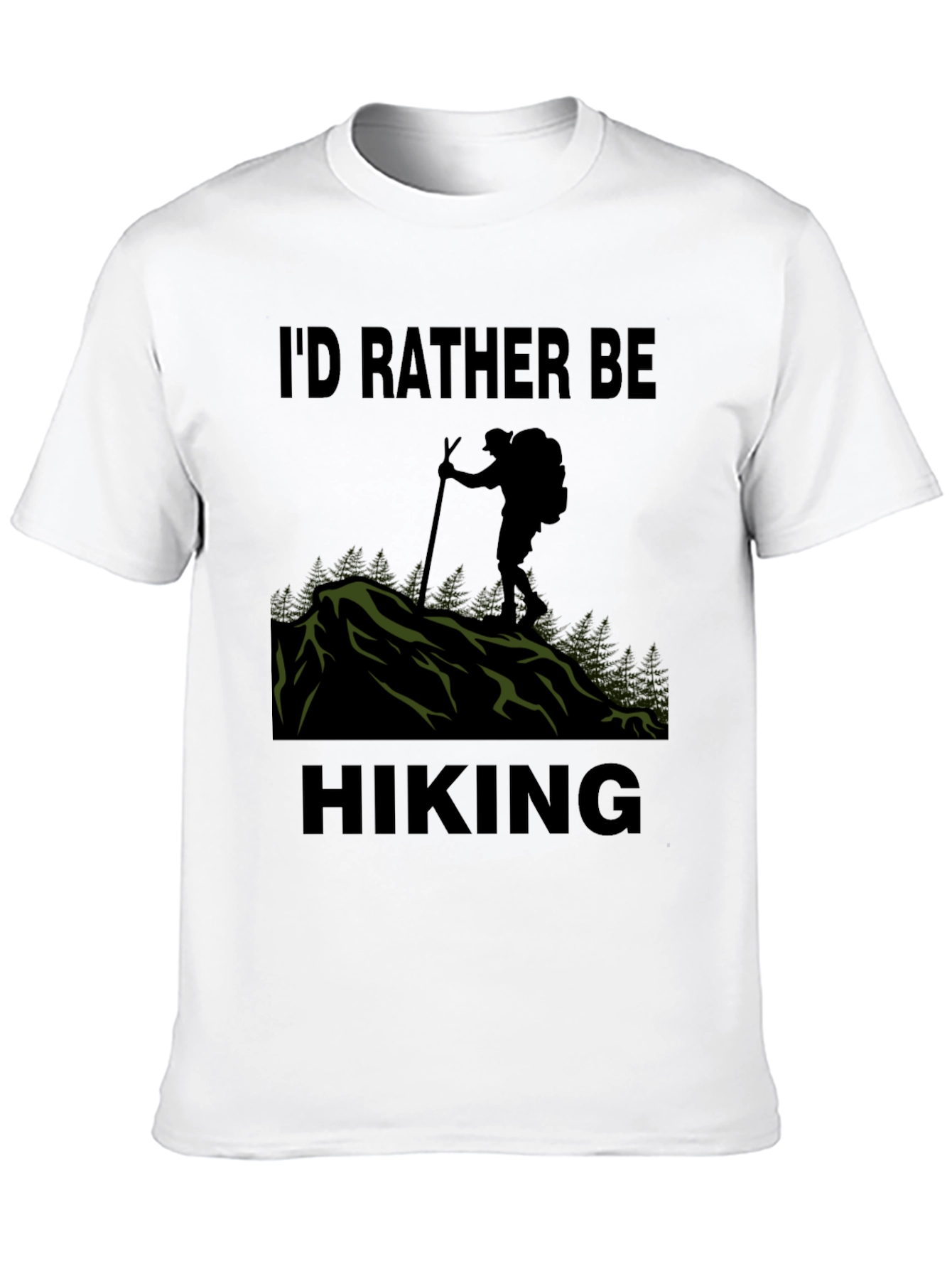 Id Rather Be Hiking T-Shirt - Black