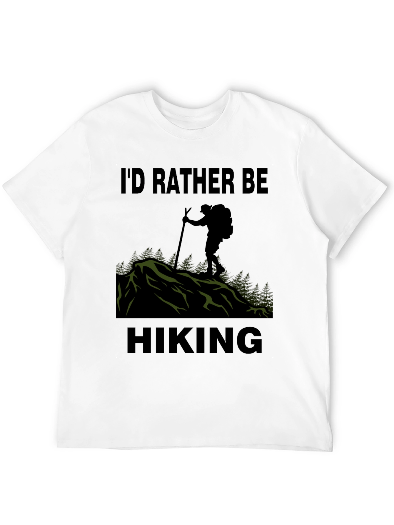 Id Rather Be Hiking T-Shirt - Black