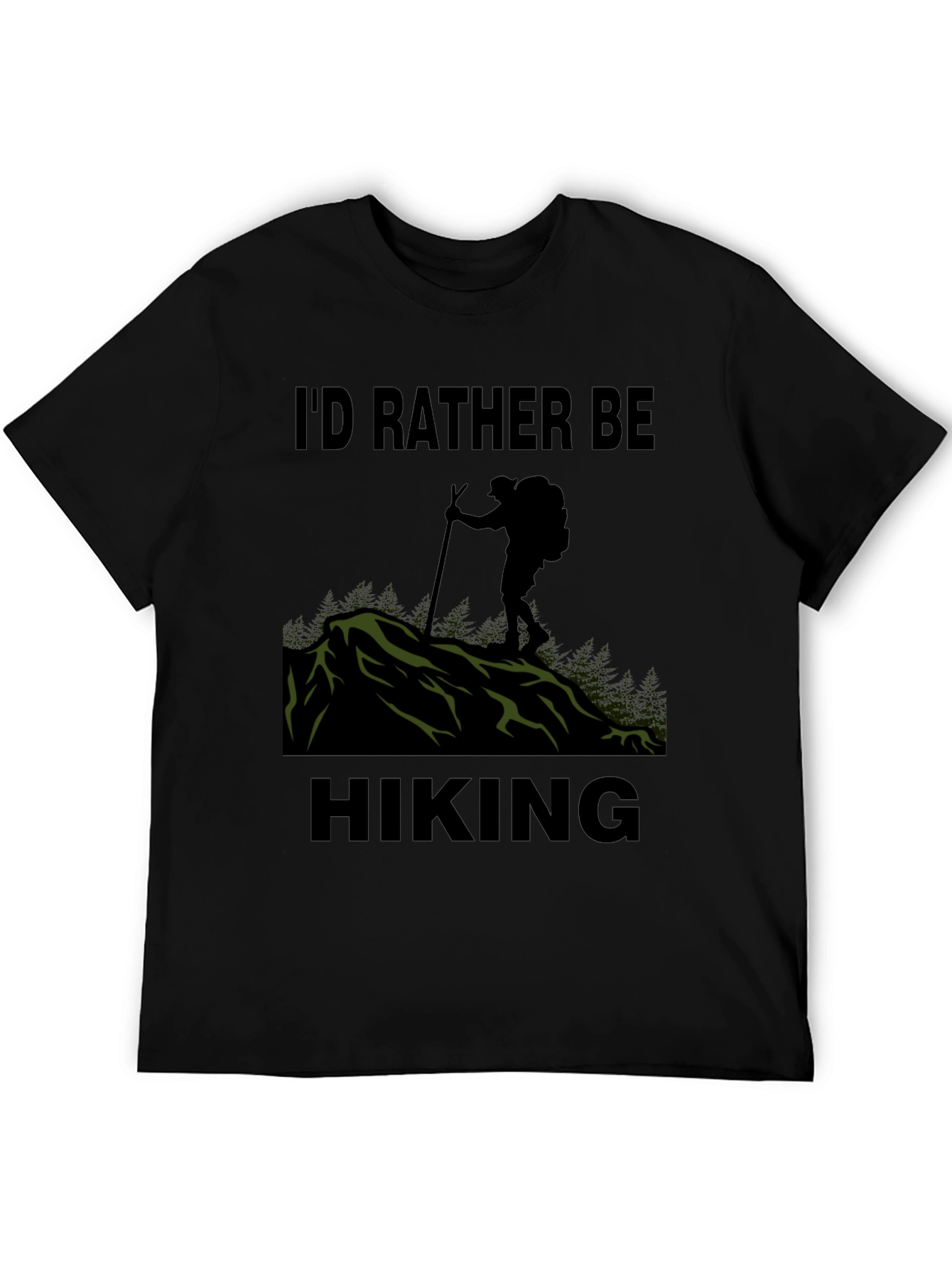 Id Rather Be Hiking T-Shirt - Black