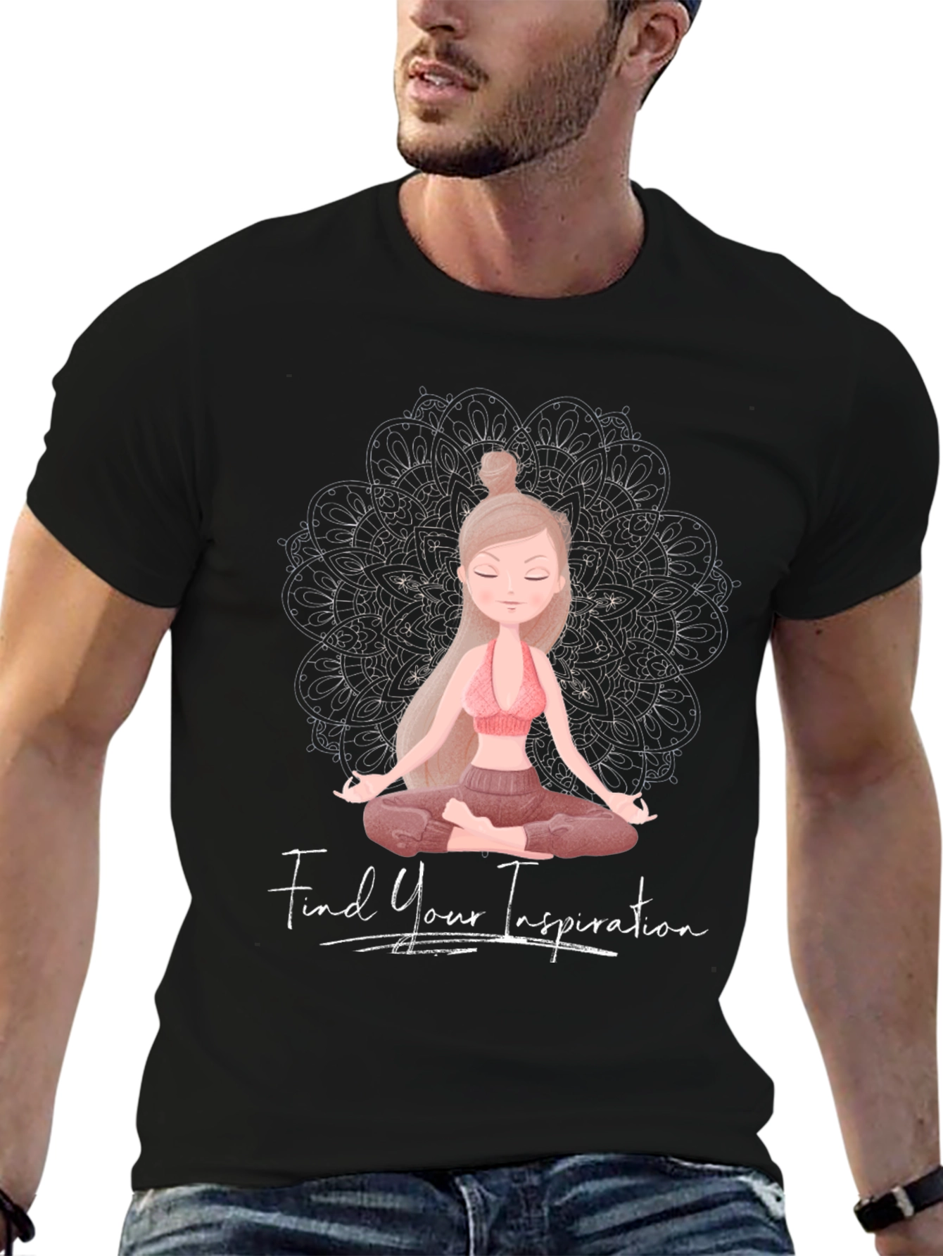 Inspirational Yoga Graphic Tee - Find Your Inspiration