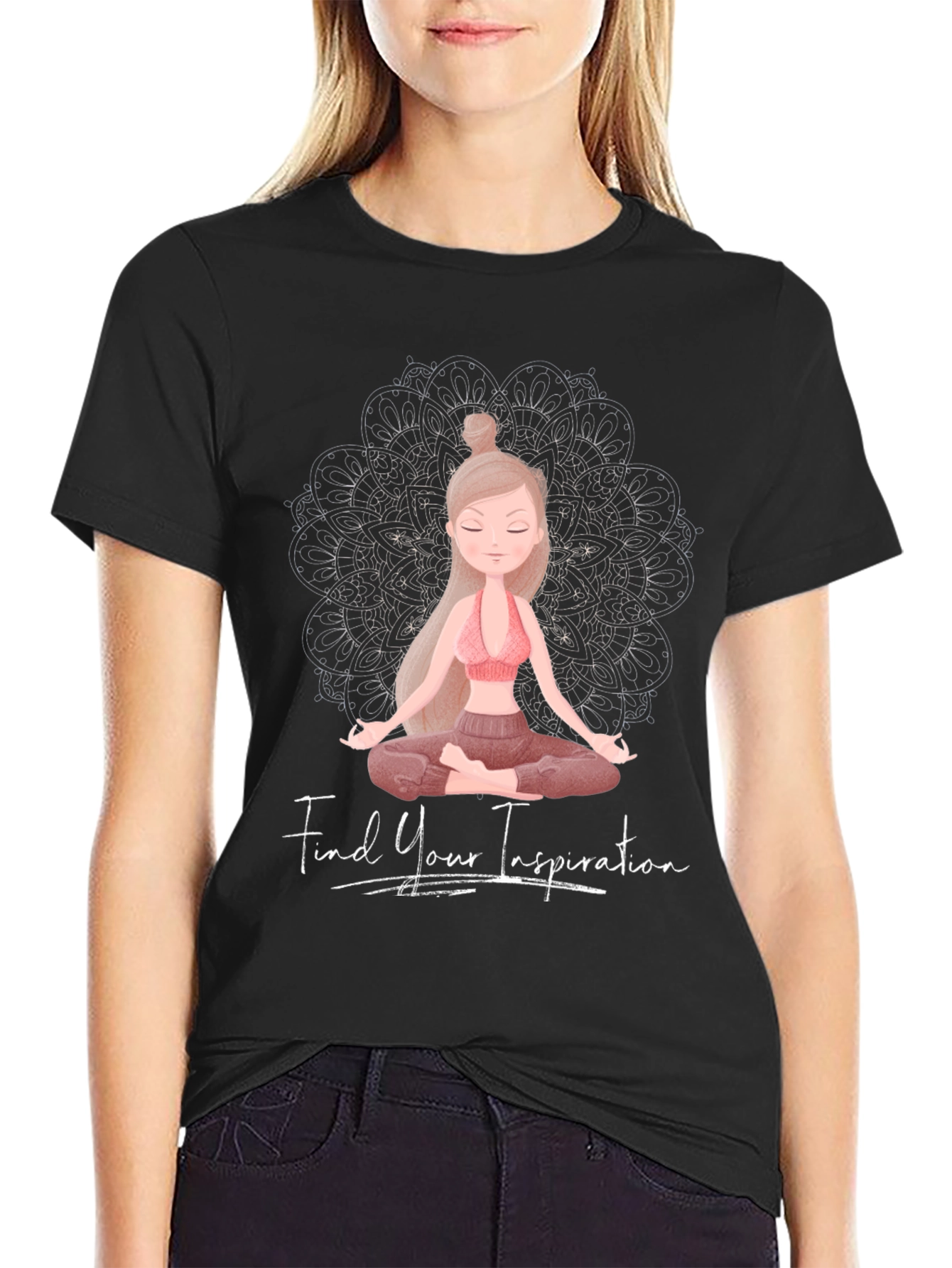 Inspirational Yoga Graphic Tee - Find Your Inspiration