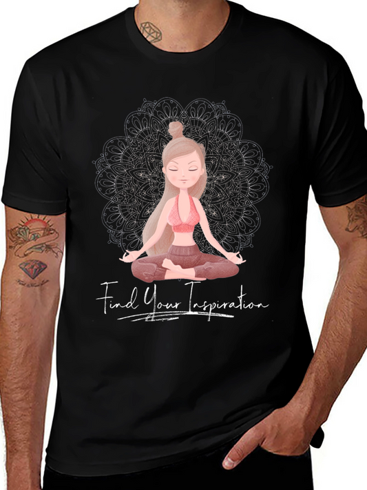 Inspirational Yoga Graphic Tee - Find Your Inspiration