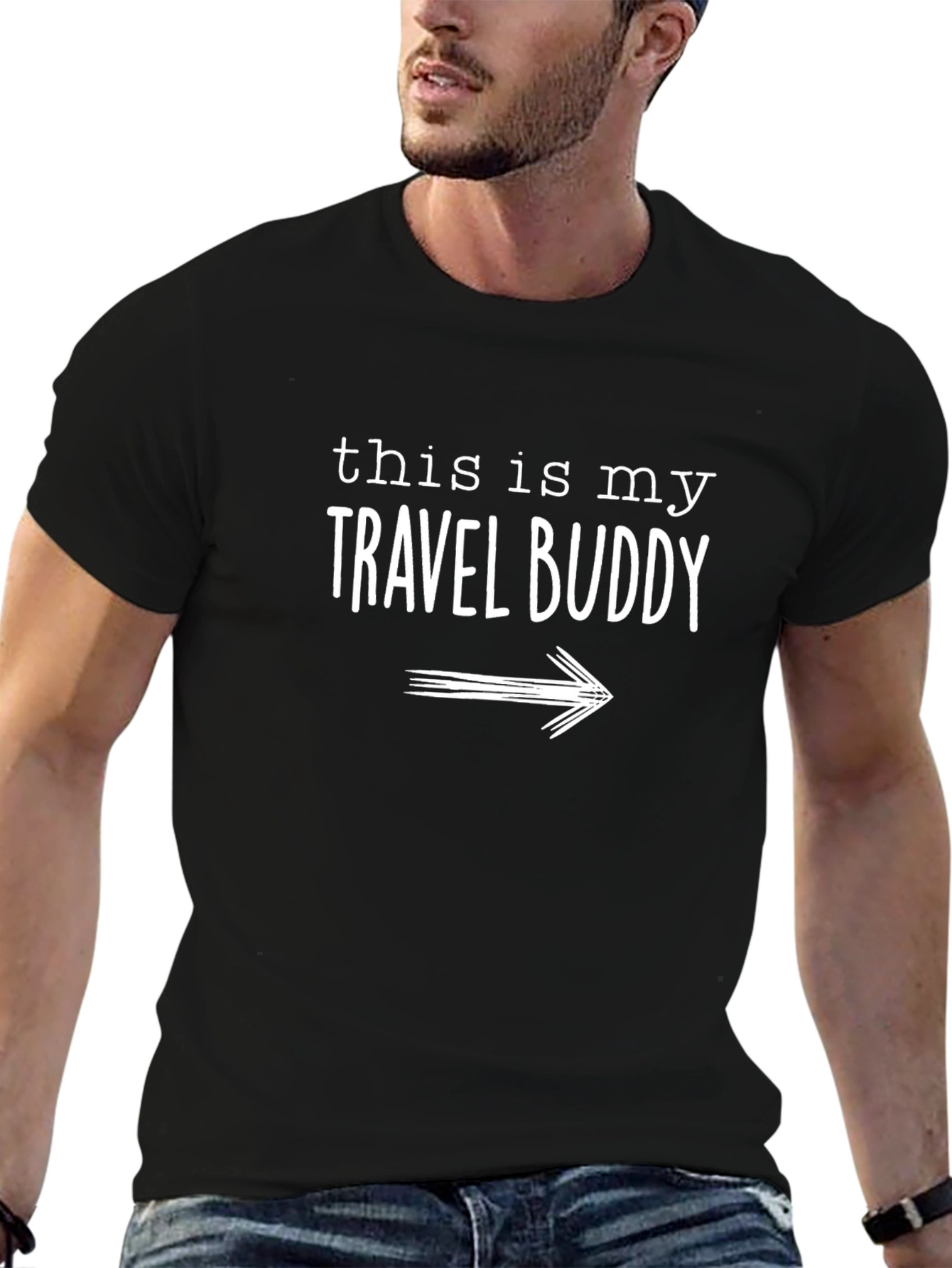 Travel Buddy Graphic Tee - Black