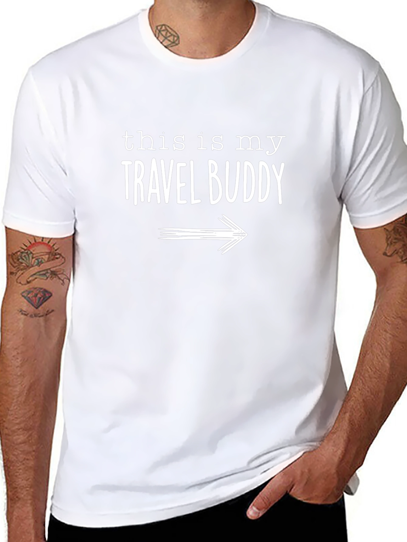 Travel Buddy Graphic Tee - Black