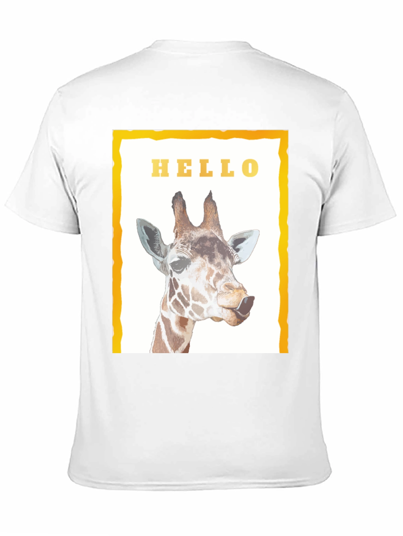 Giraffe Hello Graphic Print T-Shirt - Stylish Unisex Tee