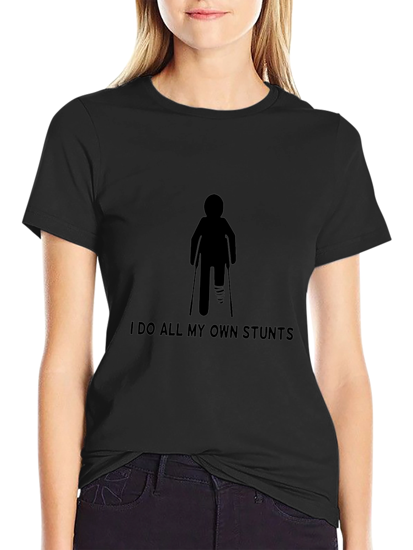 Stuntman Amputee Humor Graphic T-Shirt
