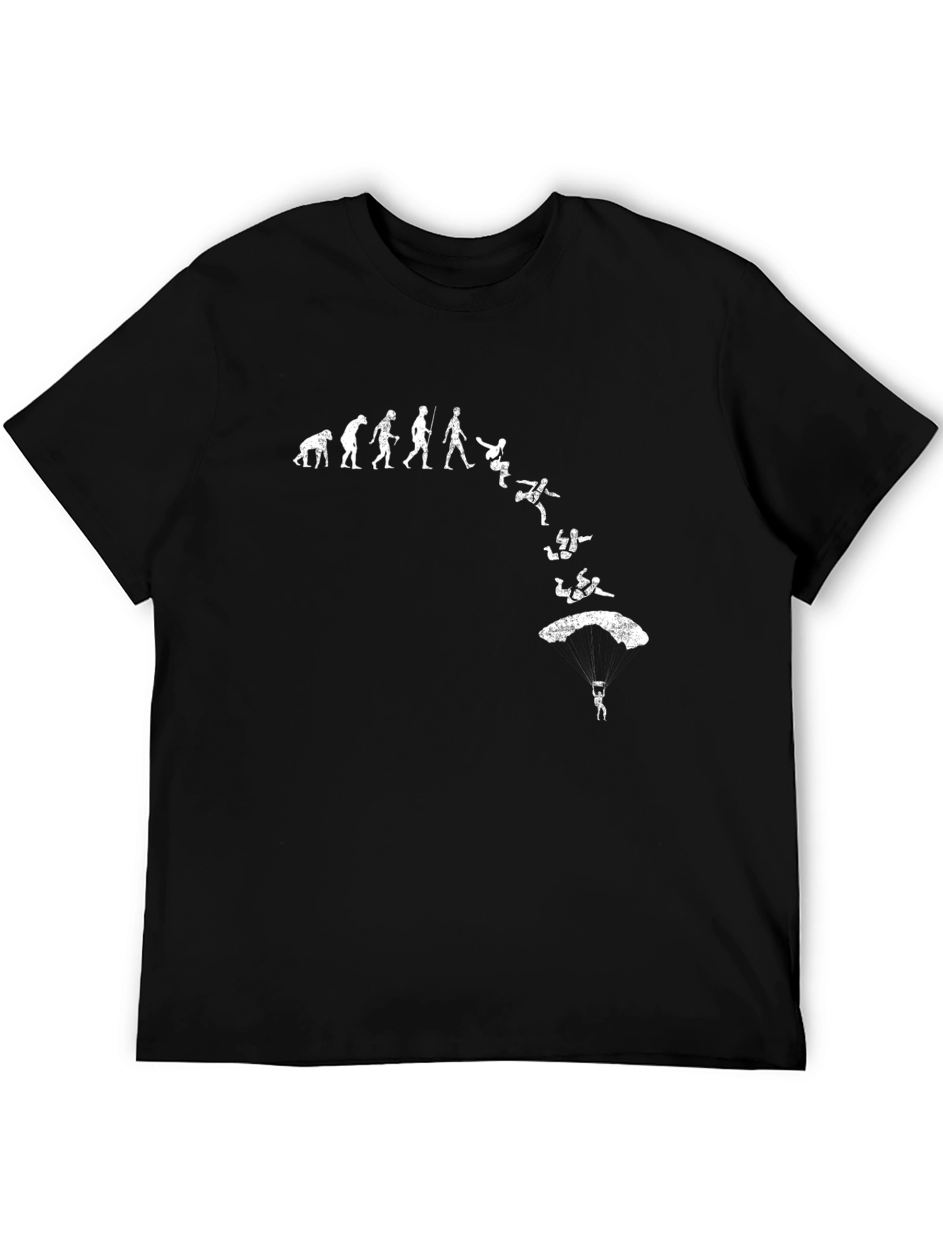 Evolution of Skydiving T-Shirt - Black Cotton Tee