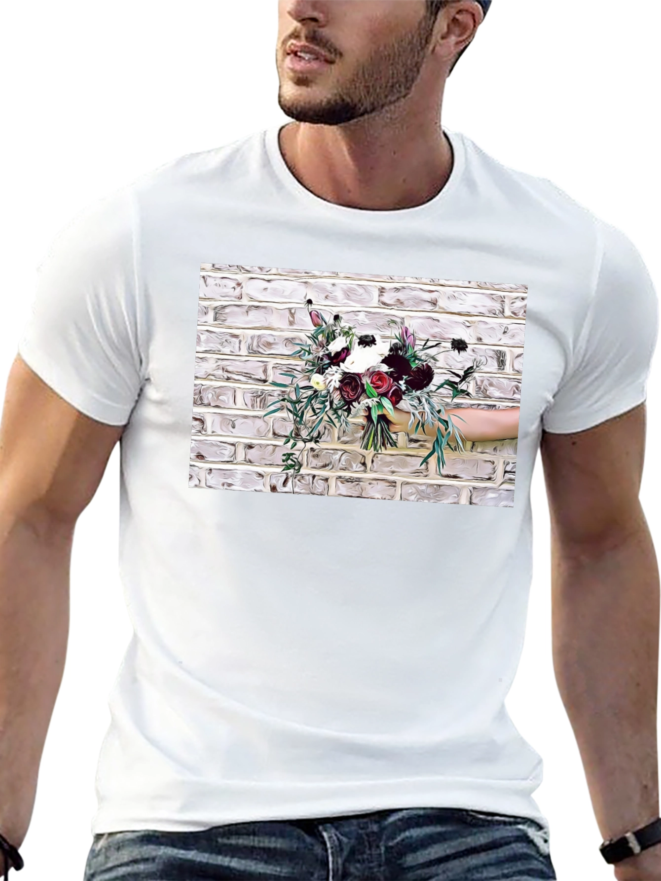 Floral Bouquet Graphic Tee - Stylish & Unique