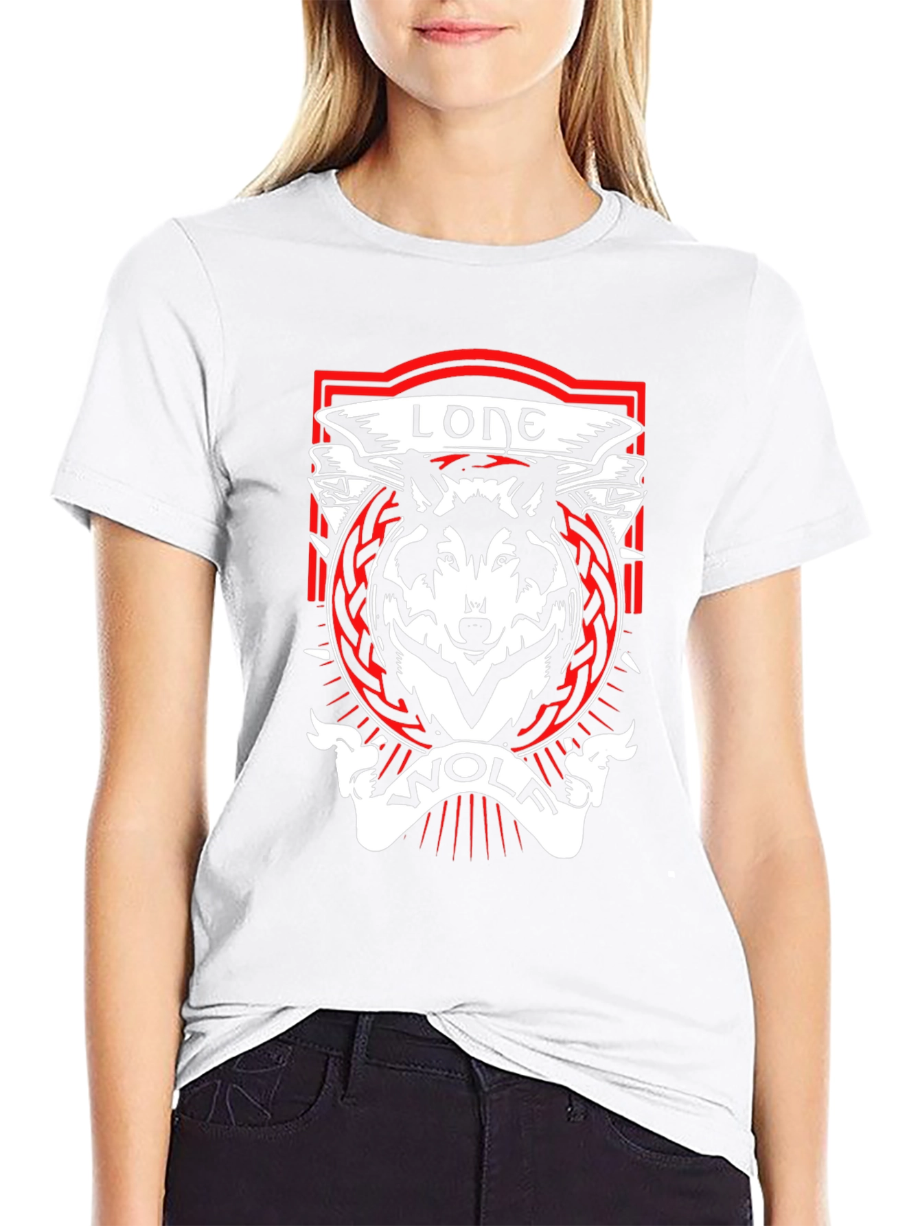 Lone Wolf Graphic Tee - Black Cotton T-Shirt