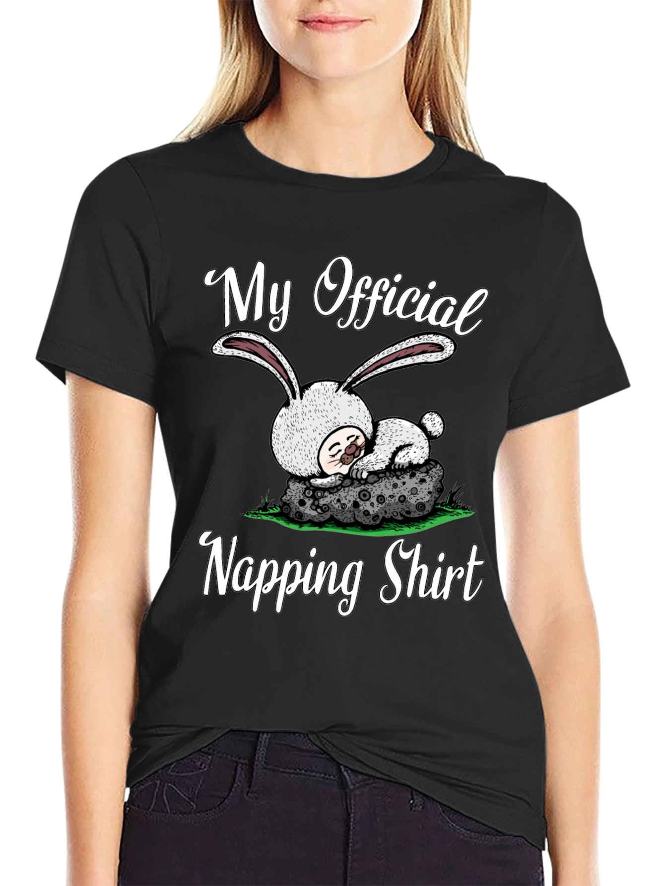 My Official Napping Shirt Cute Bunny Sleep Tee
