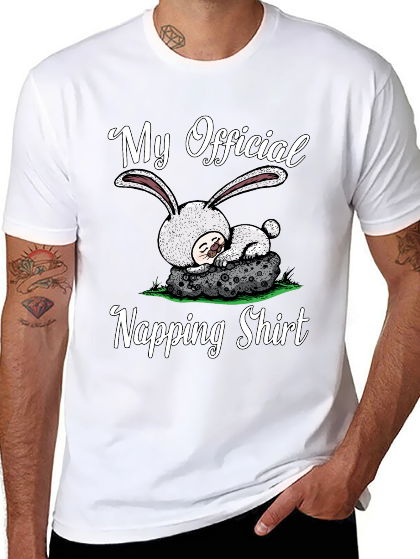 My Official Napping Shirt Cute Bunny Sleep Tee