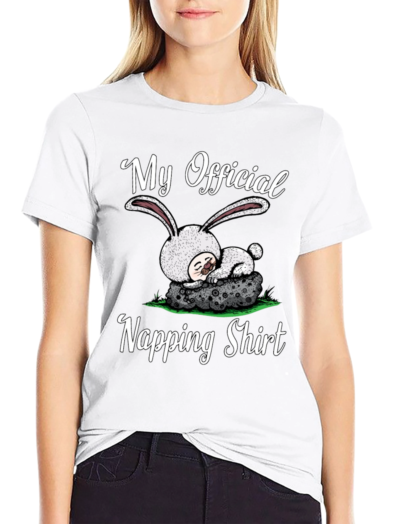 My Official Napping Shirt Cute Bunny Sleep Tee