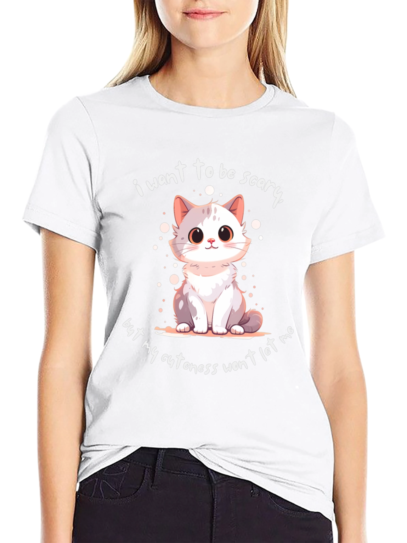 Cute Cat Graphic T-Shirt - Funny Saying