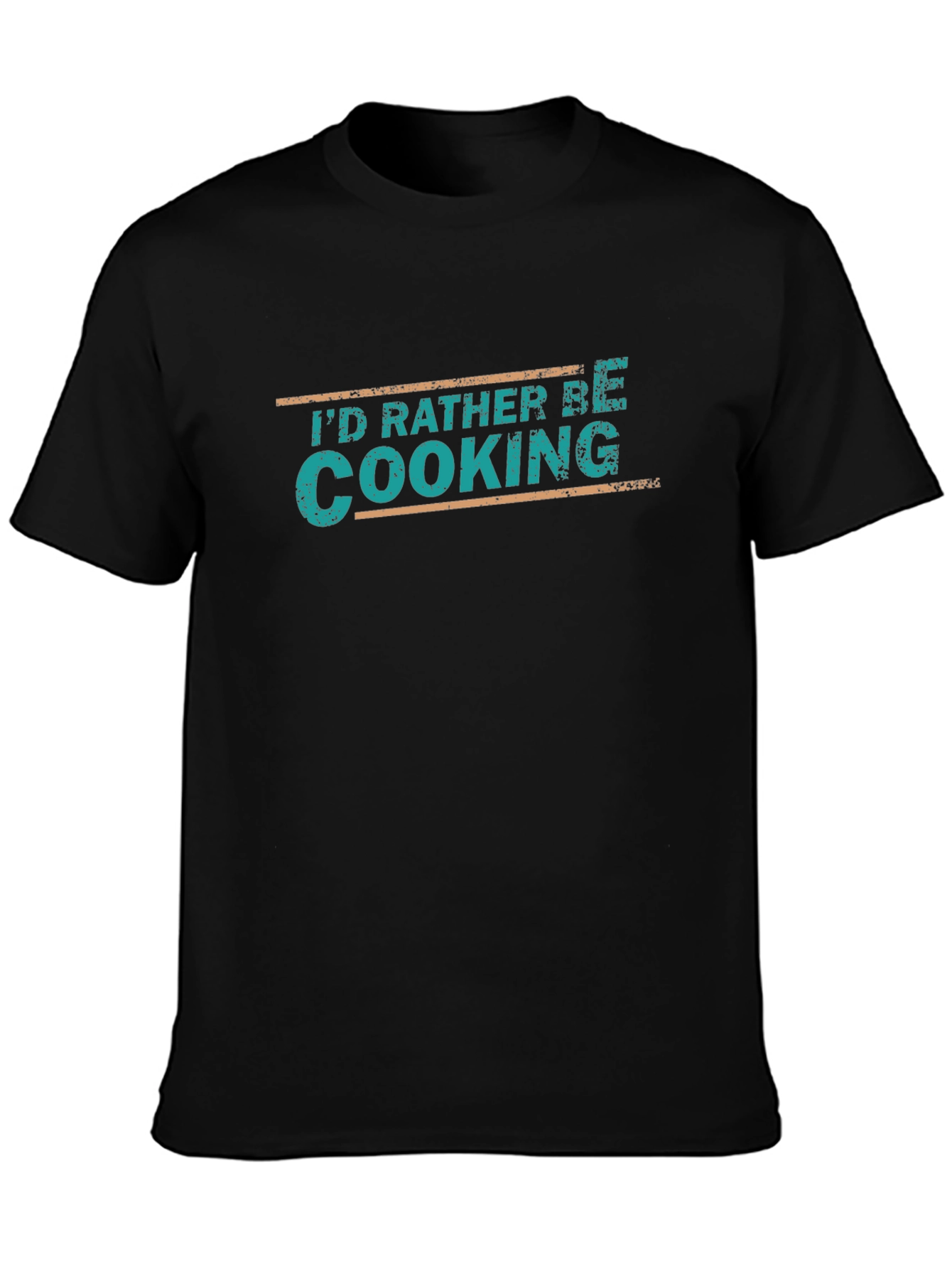 Id Rather Be Cooking Black T-Shirt