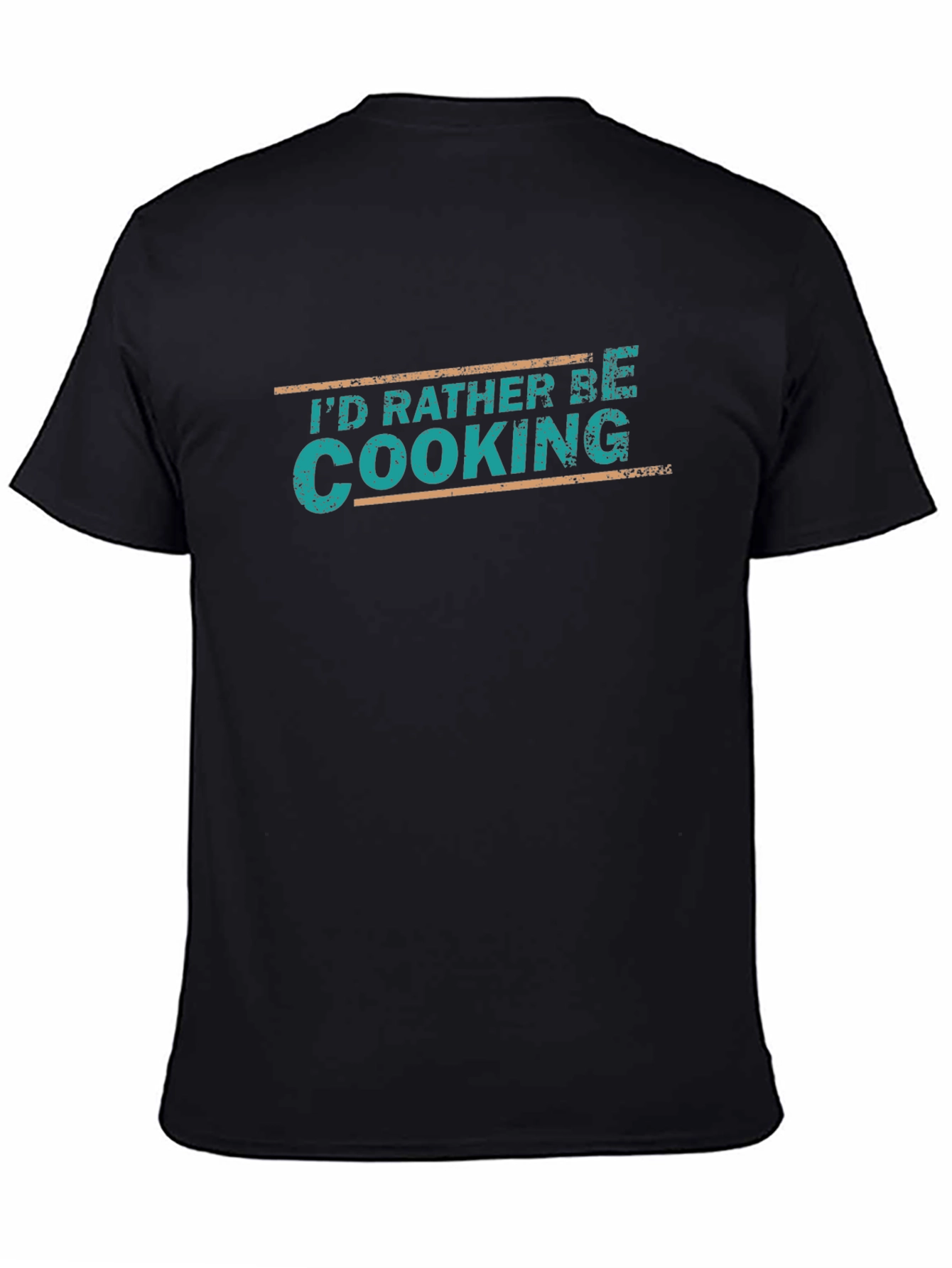 Id Rather Be Cooking Black T-Shirt