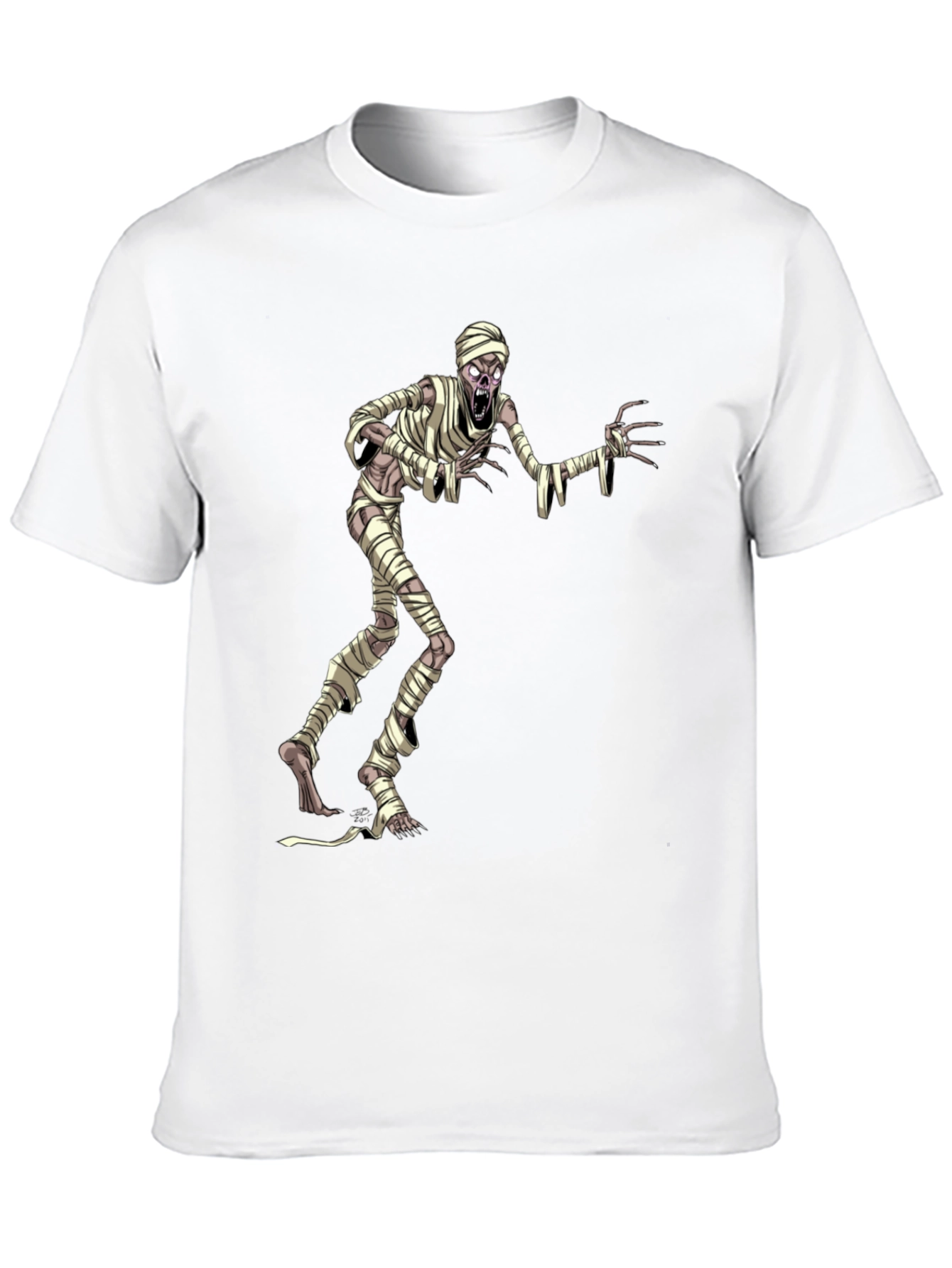 Mummy Graphic T-Shirt - Black Halloween Tee